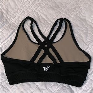 Black criss-cross sports bra